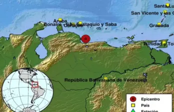 El sismo ocurrió a las 5:04 p. m. hora de Colombia y tuvo como epicentro el estado de Lara. Foto: tomada de @sgcol