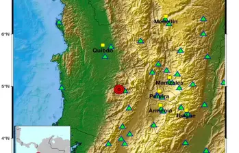 El epicentro del temblor fue el municipio de San José del Palmar. FOTO: Tomada de X @sgcol