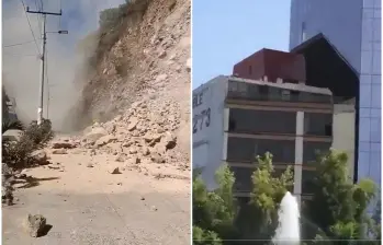 Un potente sismo de magnitud 7,3 con epicentro en la frontera entre México y Guatemala sacudió este viernes el sur mexicano y parte de Centroamérica. FOTO: Captura de video de redes sociales