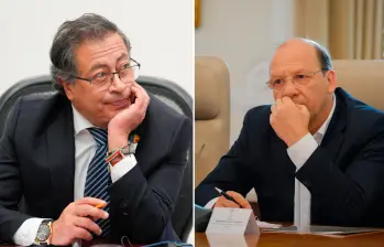 Gustavo Petro, presidente de Colombia; y su ministro de Hacienda, Germán Ávila. FOTO: Presidencia.