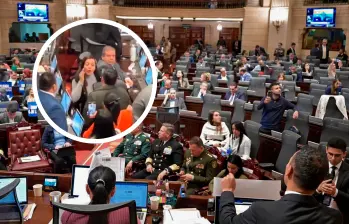 La representante Luz Pastrana increpó con fuerza a Salamanca, denunciando sabotaje al debate y desatando una confrontación que se volvió viral. FOTO: MINDEFENSA-CORTESÍA