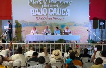 El evento contó con la participación de la ministra de agricultura Martha Carvajalino tras la cancelación del presidente Gustavo Petro. FOTO: Tomada de transmisión en vivo