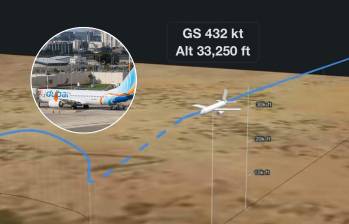 El avión de Flydubai que aterrizó en Tel Aviv cayó 14.000 pies en 29 segundos y un “terrorista” habría intentado estrellarlo. FOTOS: Captura de video - AFP