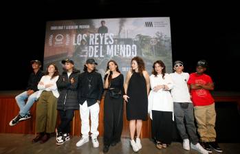 La directora, los actores principales y las productoras de Los reyes del mundo compartieron con el público. Foto: Esneyder Gutiérrez.