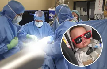 Cassian, fue diagnosticado dentro del vientre de su madre con una condición llamada CHAOS que ponía en riesgo su vida. Después de la cirugía, Cassian esperó 6 semanas para “volver a nacer”. Foto: Orlando Health Winnie Palmer Hospita