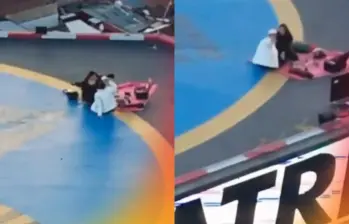 El joven organizó un picnic romántico en el helipuerto de la Torre Colpatria, con la ciudad de Bogotá como escenario de fondo. FOTO: Captura de video