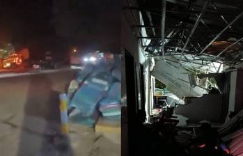 Los ataques dejaron al menos cinco policías heridos y daños en el 45 % de la infraestructura de la subestación El Burro en Palitas, Cesar. Foto: redes sociales