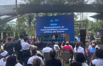 Tras dos décadas de la masacre, en liderazgo con el Ministerio de Defensa, se pidió perdón por la responsabilidad de las autoridades en lo ocurrido. Foto: Cortesía. 