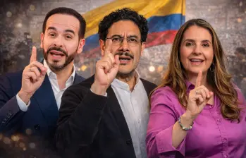 Iván Cepeda, Abelardo de La Espriella y Paloma Valencia, candidatos presidenciales. FOTO: El Colombiano