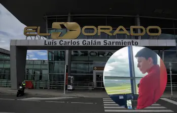 Una grabación publicada por el propio joven destapó el episodio que hoy investiga la Aerocivil. FOTO: AEROPUERTO EL DORADO Y REDES SOCIALES.