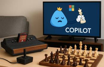 Microsoft Copilot perdió ante Video Chess del Atari 2600, resaltando los límites de los modelos de lenguaje para mantener el contexto en tareas continuas. FOTO: Creada con IA - EL COLOMBIANO