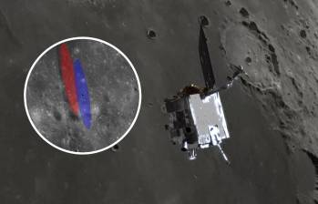 La NASA reveló nuevas imágenes del cráter que dejó un cohete de SpaceX en la Luna. Foto: NASA 