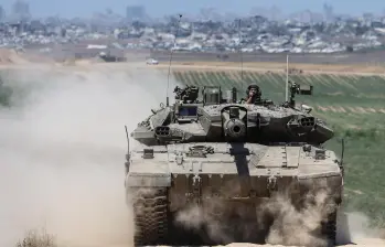Fotografía de referencia de un ranque israelí cerca de la frontera con Gaza en mayo del 2024. (Photo by Saeed Qaq/NurPhoto via Getty Images)