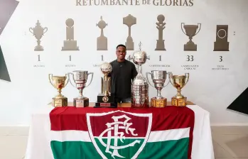El futbolista Jhon Arias llegó a Fluminense en 2021. En el fútbol colombiano vistió la camiseta de clubes históricos como América y Santa Fe. FOTO: TOMADA DEL X DE @FluminenseFC
