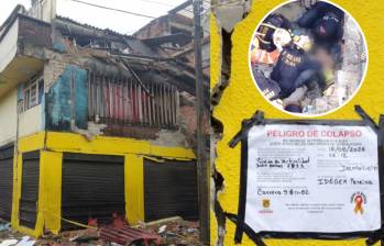 Vivienda afectada por el terremoto en Pereira ya había sido declarada en riesgo de colapso. Foto: @Alcaldiapereira / @PoliciaColombia