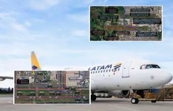 La Aeorcivil compartió el informe del incidente de un avión de Latam con un helicóptero en El Dorado el pasado 20 de febrero. Fotos: Cortesía y Aeronáutica Civil