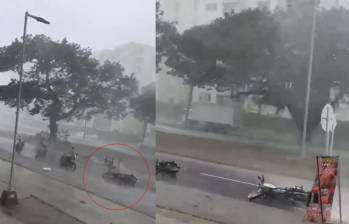 La mayor concentración de afectaciones por el vendaval se registró en el sector de Ciudad Guabinas, en Yumbo. Foto: captura de video redes sociales