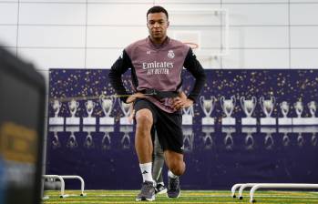 Kylian Mbappé, gran ausente en el juego de ida de la serie de octavos de final de Champions entre Real Madrid y Manchester City. FOTO: GETTY
