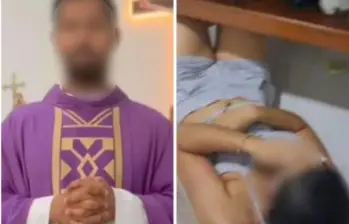 La prometida de un feligrés fue hallada en el baño de un sacerdote quien negó cualquier relación romántica o sexual entre los dos. Foto: Captura video redes sociales