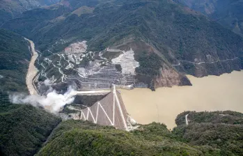 Aspecto del vertedero de la central de Hidroituango. FOTO: Juan Antonio Sánchez