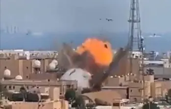 Ataques de Irán contra bases estadounidenses. FOTO: Captura video de redes sociales 