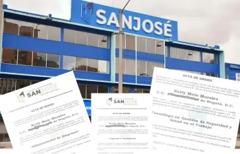 La Fundación Universitaria San José enfrenta una polémica por entrega expres de títulos universitarios. Foto: Redes sociales.