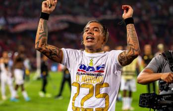 El futbolista Dayro Moreno consiguió el gol 225 de su carrera en el fútbol colombiano el fin de semana pasado en el Atanasio Girardot. FOTO: CARLOS VELÁSQUEZ 
