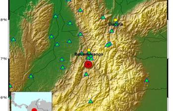 El temblor de este miércoles ocurrió en la región de La Mesa de Los Santos, una de las zonas sísmicas más activas del planeta pues allí se ubica el Nido Sísmico de Bucaramanga, que libera energía diariamente. FOTO: Tomada de X @sgcol