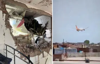 Un avión se estrelló cuando despegó del aeropuerto internacional Sardar Vallabhbhai Patel en Ahmedabad, India. FOTOS: Tomadas de redes 