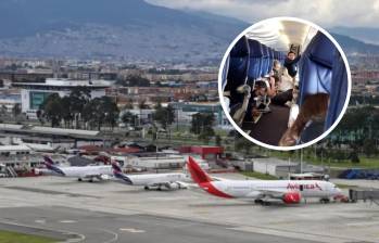 Tras la alerta en cabina se escondía una escena de pánico en la que un pasajero que pretendía quitarse la vida intentó abrir dos salidas de emergencia. FOTO: Colprensa y cortesía de redes sociales