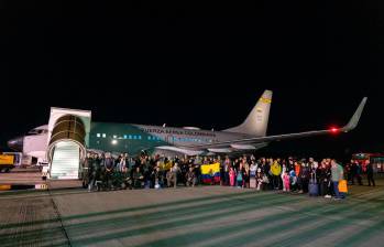 El avión de la FAC salió de Colombia el pasado lunes y regresó este jueves. FOTO: CORTESÍA DE CANCILLERÍA.