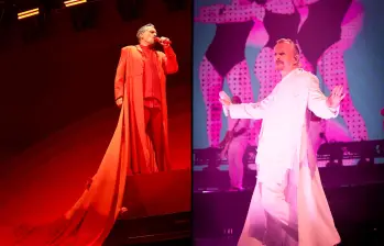 El vestuario de Miguel Bosé es uno de los temas importantes en su gira. Trae una capa de cinco metros que tiene un espacio especial en el camerino. FOTOS Cortesía @miguelbose