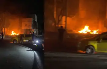 La Policía ya identificó la ruta del taxi utilizado en el atentado en Los Patios, Norte de Santander. Fotos: Captura video redes sociales
