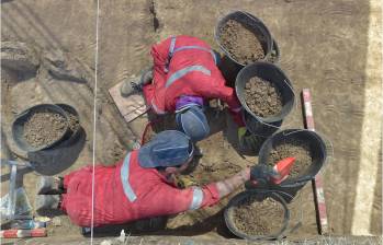 Desde 2020 se realizan trabajos de arqueología en un terreno de 17 hectáreas ubicado en el municipio de Renca, en el noroeste de Santiago. FOTO: AFP
