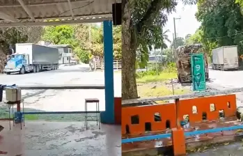 Atentados del ELN en contra del Ejército dejaron un camión baleado y un menor herido en Valdivia, Antioquia. FOTO: CAPTURA DE VIDEO