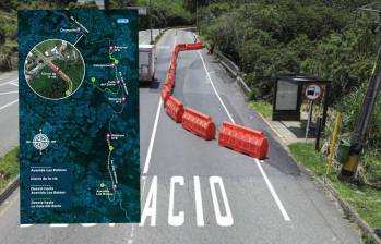 Imagen de referencia de las obras en el sector Chuscalito de Las Palmas. Foto: Manuel Saldarriaga Quintero.
