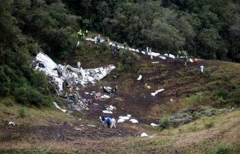 Imágenes de 2016 del lugar del siniestro aéreo de Chapecoense en la vereda Pantalio. FOTO EL COLOMBIANO