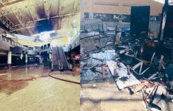 Así quedó el aeropuerto de Kuwait luego de ataques donde murió una persona. Foto: @TheCradleMedia