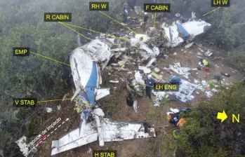 Se conoce el informe preliminar del avión de Satena que se estrelló entre Cúcuta y Ocaña, en Norte de Santander. FOTO: Aeronáutica Civil