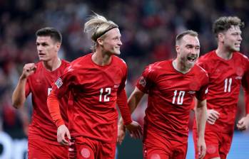 Dinamarca se ubica en el segundo puesto del Grupo 1 de la Liga de Naciones de la Uefa con 12 puntos. FOTO: EFE