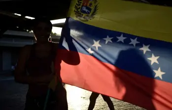  Residentes venezolanos en La Plaza de La Paz en Venezuela. (Colprensa - Cristian Bayona).