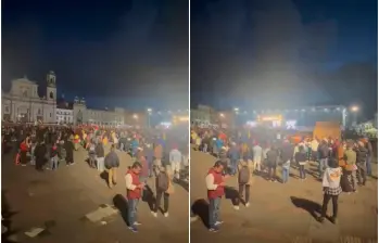 Así luce la Plaza de Bolívar de Bogotá. FOTOS: capturas de video