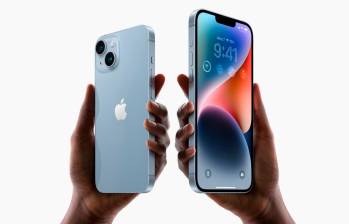 Los celulares iPhone 14 y iPhone 14 Plus lanzados en 2022. FOTO Cortesía Apple