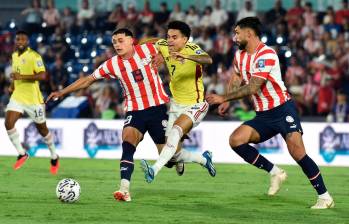 El delantero Luis Díaz, que juega en el Liverpool de Inglaterra, es uno de los dos futbolistas criollos que han marcado 2 anotaciones en las eliminatorias. El otro es Rafael Santos Borré. FOTO: AFP 