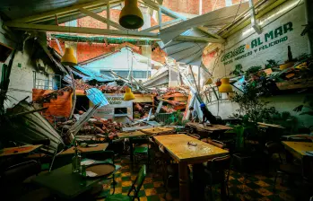 Así quedó el interior del restaurante, que ahora no sabe cuándo podrá volver a operar. FOTOS: CAMILO SUÁREZ