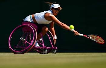 María Angélica Bernal, colombiana en silla de ruedas que disputará mañana la final de Wimbledon. FOTO getty