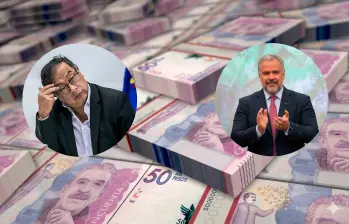 Iván Duque dejó el país con una deuda equivalente al 57% del PIB, pero con Petro llegaría a ser mayor al 60%. FOTO Colprensa, El Colombiano y Depositphotos. Montaje generado con IA. 