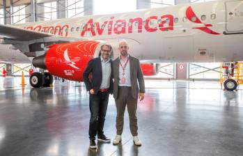 Adrian Neuhauser, CEO de Avianca (izq.), y Frederico Pedreira, CEO adjunto (der.), encabezan la estrategia de la compañía. FOTO ESNEYDER GUTIÉRREZ