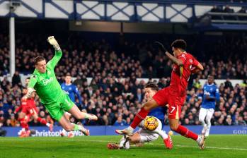 Luis Díaz volvió a tener un partido discreto con el Liverpool aunque mejoró sobre el final. FOTO: GETTY