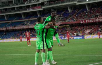 Así celebró Alfredo Morelos el gol ante América en el Pascual Guerrero. Foto: Cortesía Atlétivo Nacional 